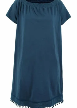 Jersey-Carmenkleid aus reiner Baumwolle