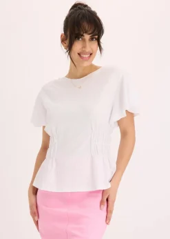 Jerseycrepe-Shirt mit Smock