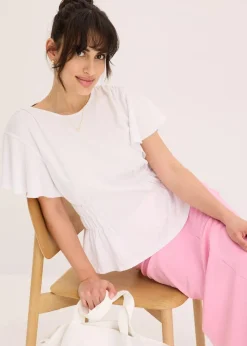 Jerseycrepe-Shirt mit Smock