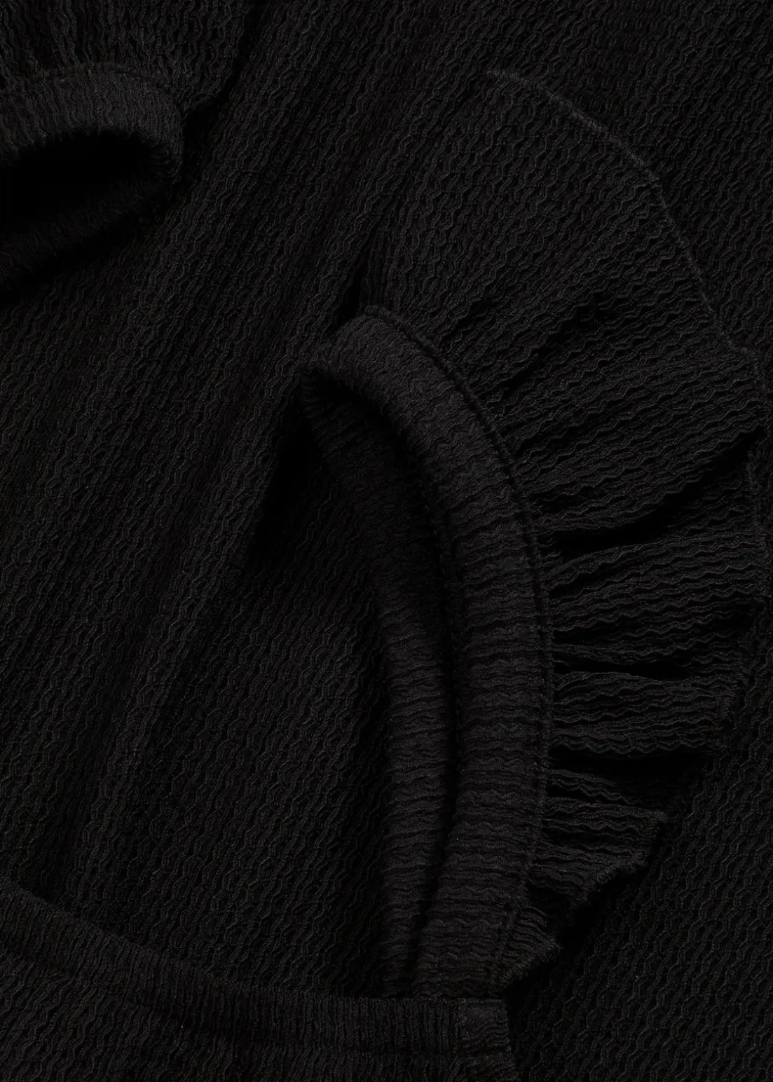 Jerseycrepe-Top mit Volant-Träger