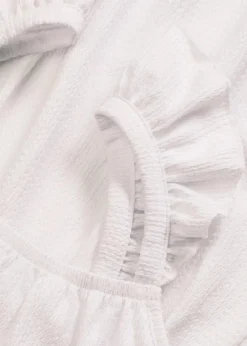 Jerseycrepe-Top mit Volant-Träger