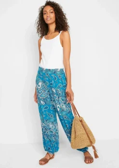 Jersey-Haremshose aus fließendem Viskose-Mix