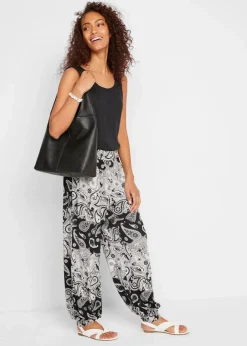 Jersey-Haremshose aus fließendem Viskose-Mix