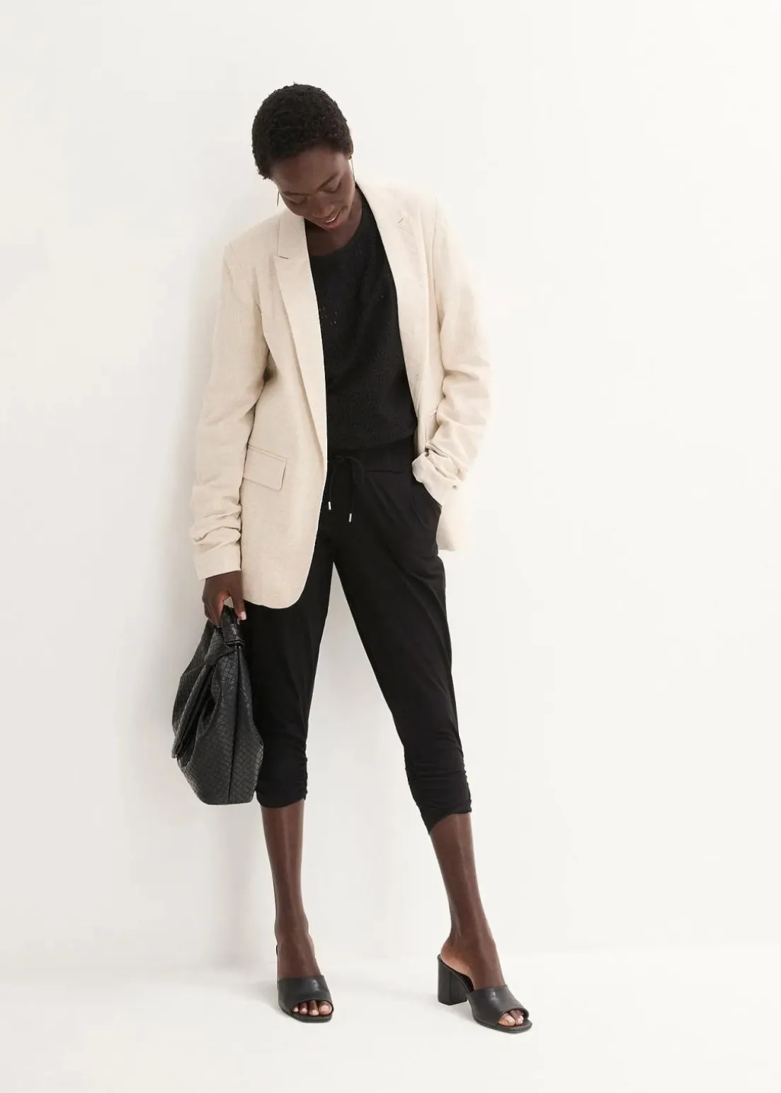 Jersey-Hose aus Baumwoll-Mix