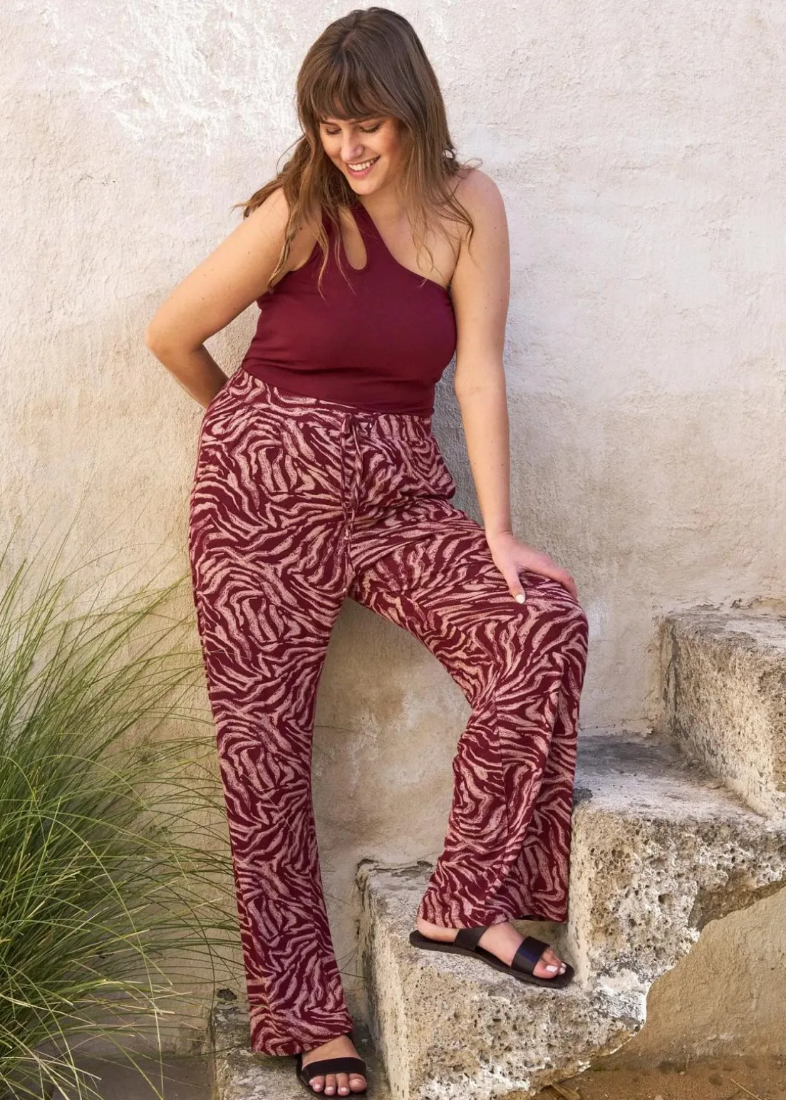 Jersey-Hose aus fließendem Viskose-Mix