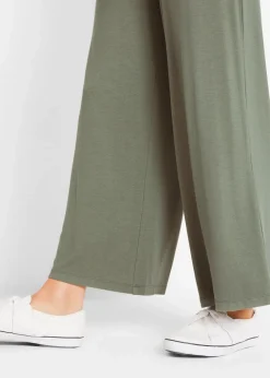 Jersey-Hose aus fließendem Viskose-Mix, 7-8-Länge