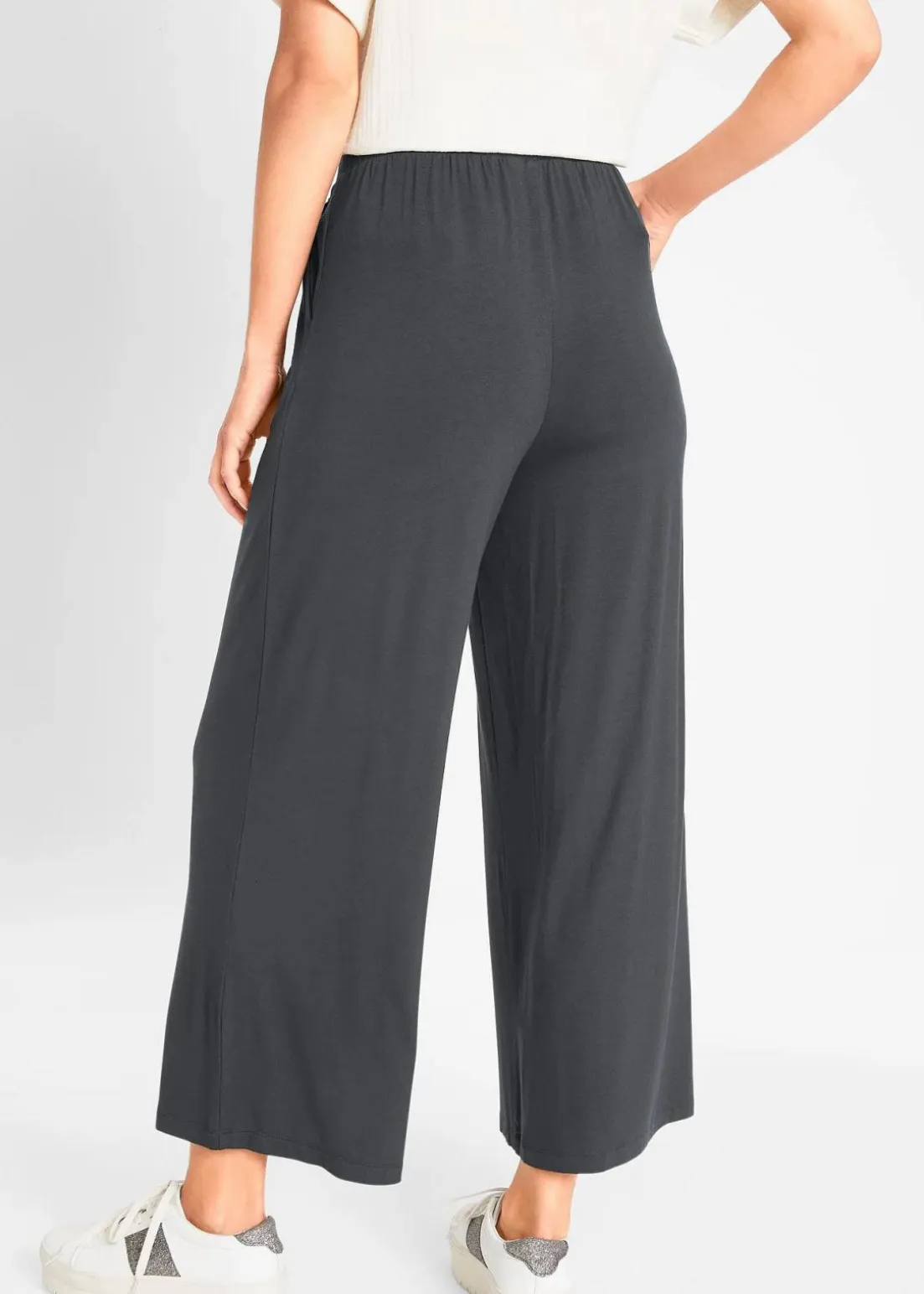 Jersey-Hose aus fließendem Viskose-Mix, 7-8-Länge