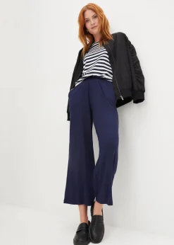 Jersey-Hose aus fließendem Viskose-Mix, 7-8-Länge