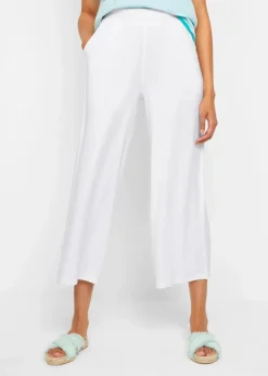 Jersey-Hose aus fließendem Viskose-Mix, 7-8-Länge