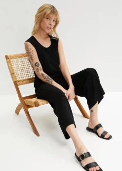 Jersey-Hose aus Rippe mit Bequembund