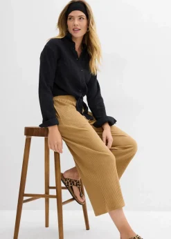 Jersey-Hose aus Rippe mit Bequembund