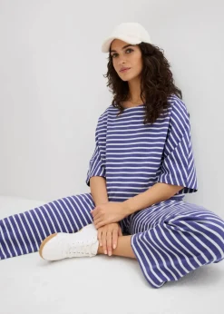 Jersey-Hose aus strukturierter Baumwolle