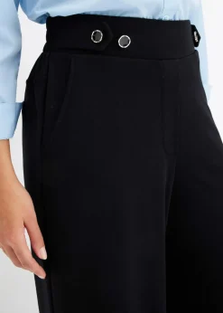 Jersey-Hose mit dekorativem Riegel