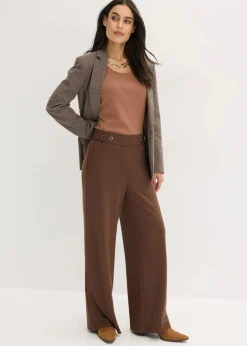 Jersey-Hose mit dekorativem Riegel