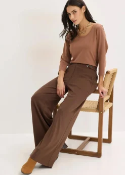 Jersey-Hose mit dekorativem Riegel