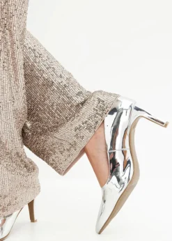 Jersey-Hose mit Pailletten