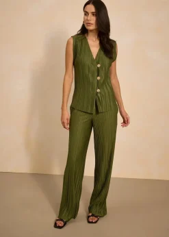 Jersey-Hose mit Plissee