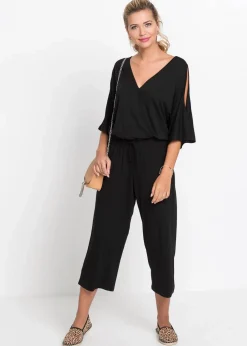Jersey-Jumpsuit aus fließender Viskose
