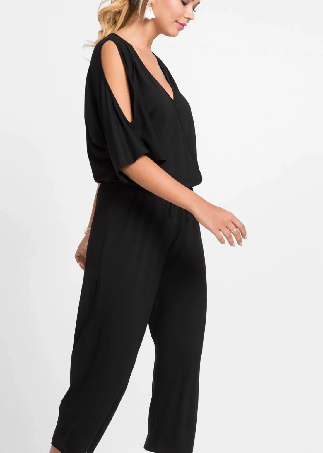 Jersey-Jumpsuit aus fließender Viskose