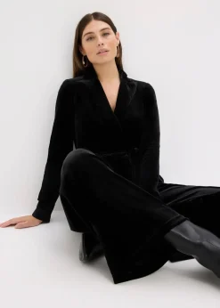 Jersey-Jumpsuit aus fließendem Samt