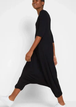 Jersey-Jumpsuit aus fließendem Viskose-Mix