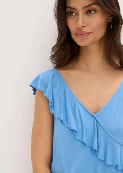 Jersey-Jumpsuit mit Volant