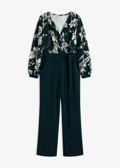 Jersey-Jumpsuit mit Wickeloptik