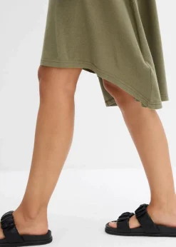 Jerseykleid mit Schnürung