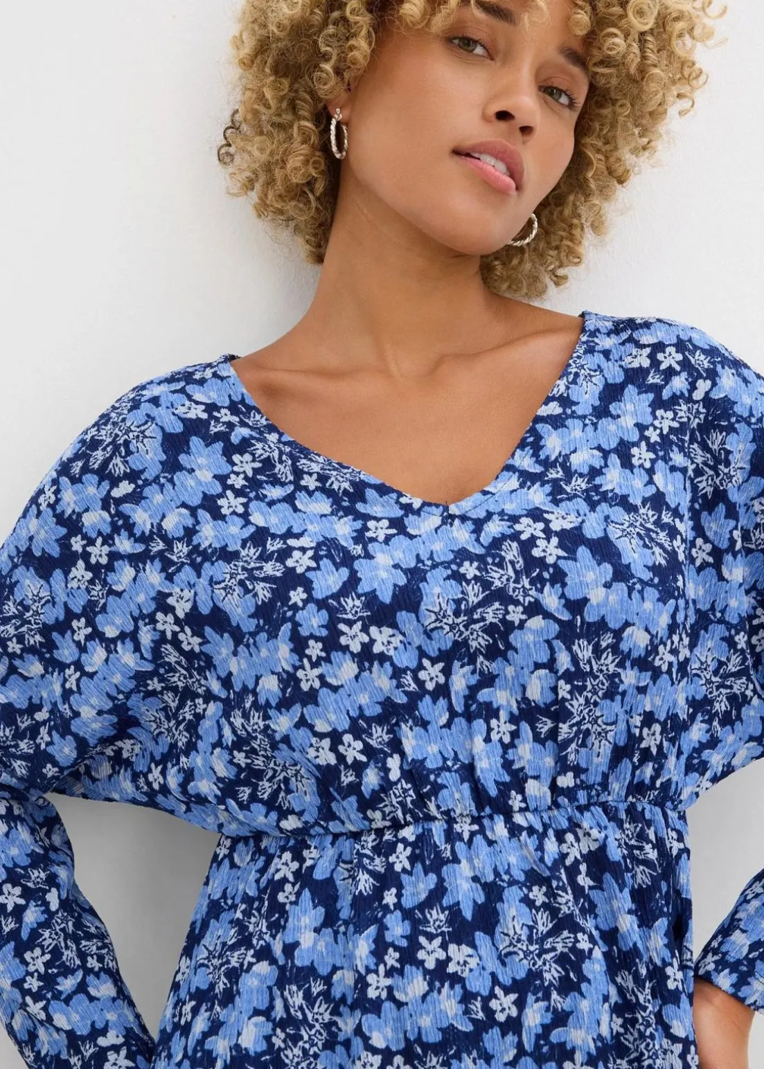 Jerseykleid aus Borkencrepe