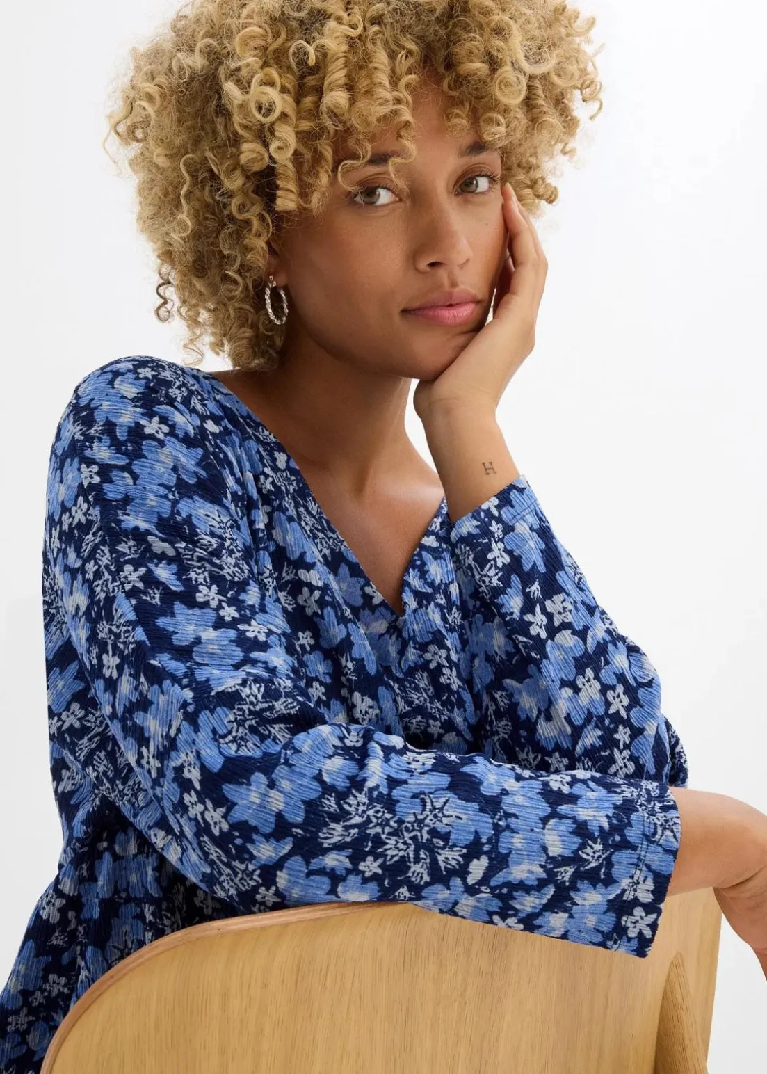 Jerseykleid aus Borkencrepe