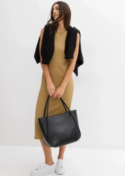 Jerseykleid aus Borkencrepe