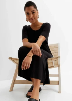 Jerseykleid aus fließendem Viskose-Mix