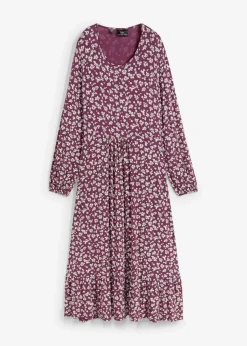 Jerseykleid aus fließendem Viskose-Mix