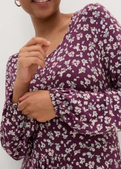 Jerseykleid aus fließendem Viskose-Mix