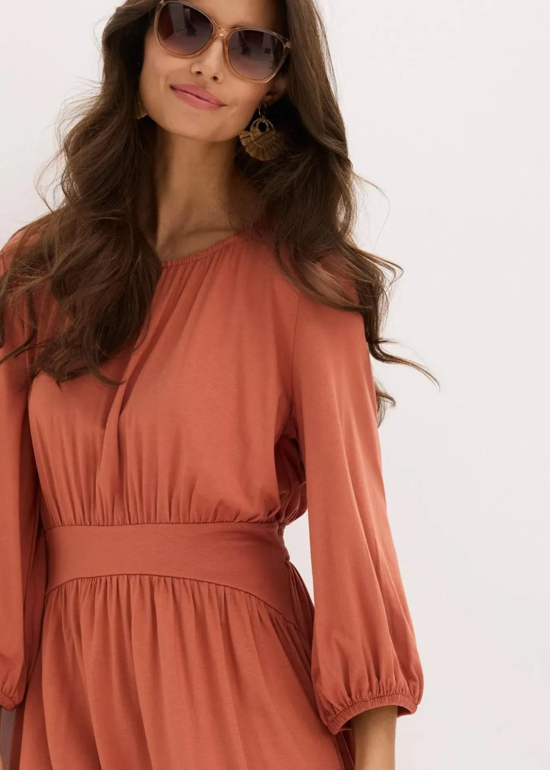 Jerseykleid aus fließendem Viskose-Mix