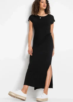 Jerseykleid aus fließendem Viskose-Elasthan-Mix