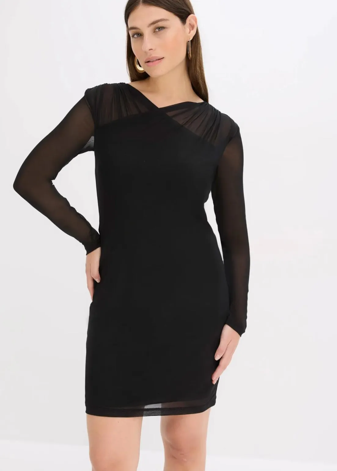 Jerseykleid aus Mesh