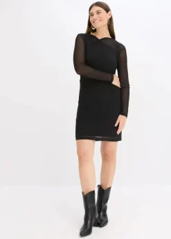 Jerseykleid aus Mesh