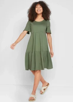 Jerseykleid aus reiner Baumwolle