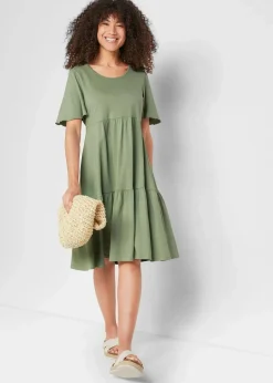 Jerseykleid aus reiner Baumwolle