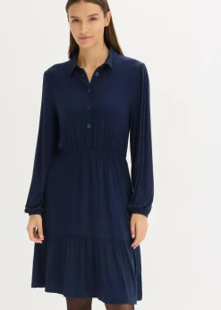 Jerseykleid aus softem Viskose-Mix