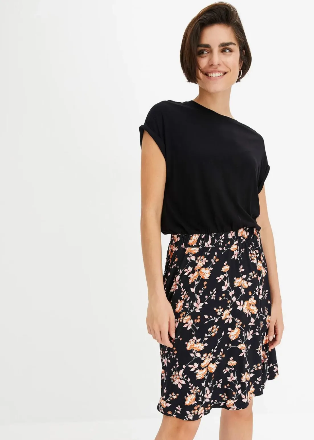 Jerseykleid aus Viskose-Mix