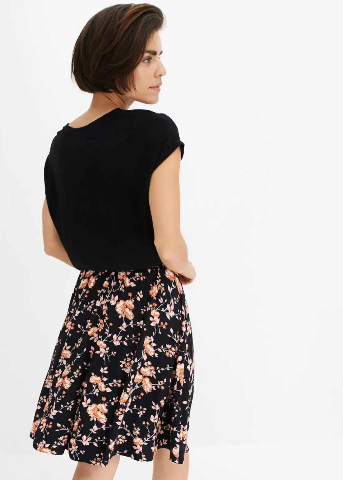 Jerseykleid aus Viskose-Mix