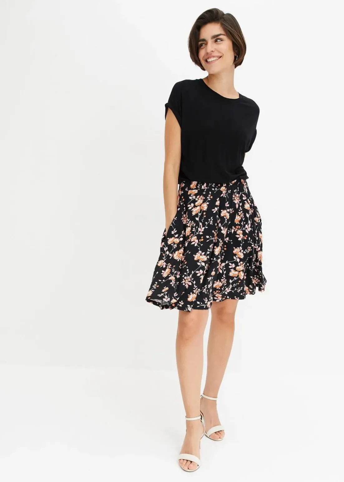 Jerseykleid aus Viskose-Mix