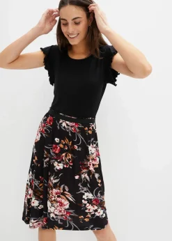 Jerseykleid aus Viskose-Mix