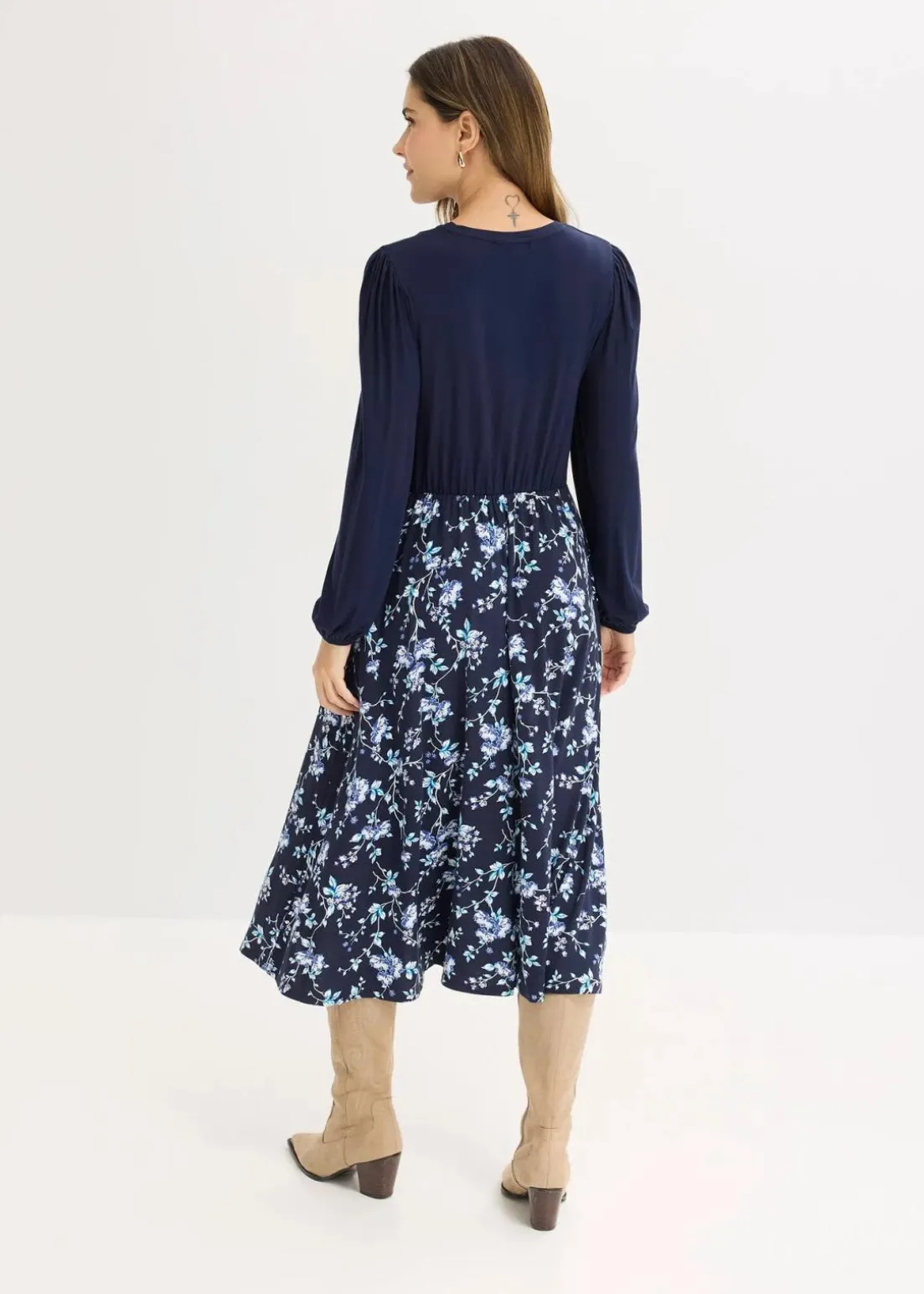 Jerseykleid aus Viskose-Mix