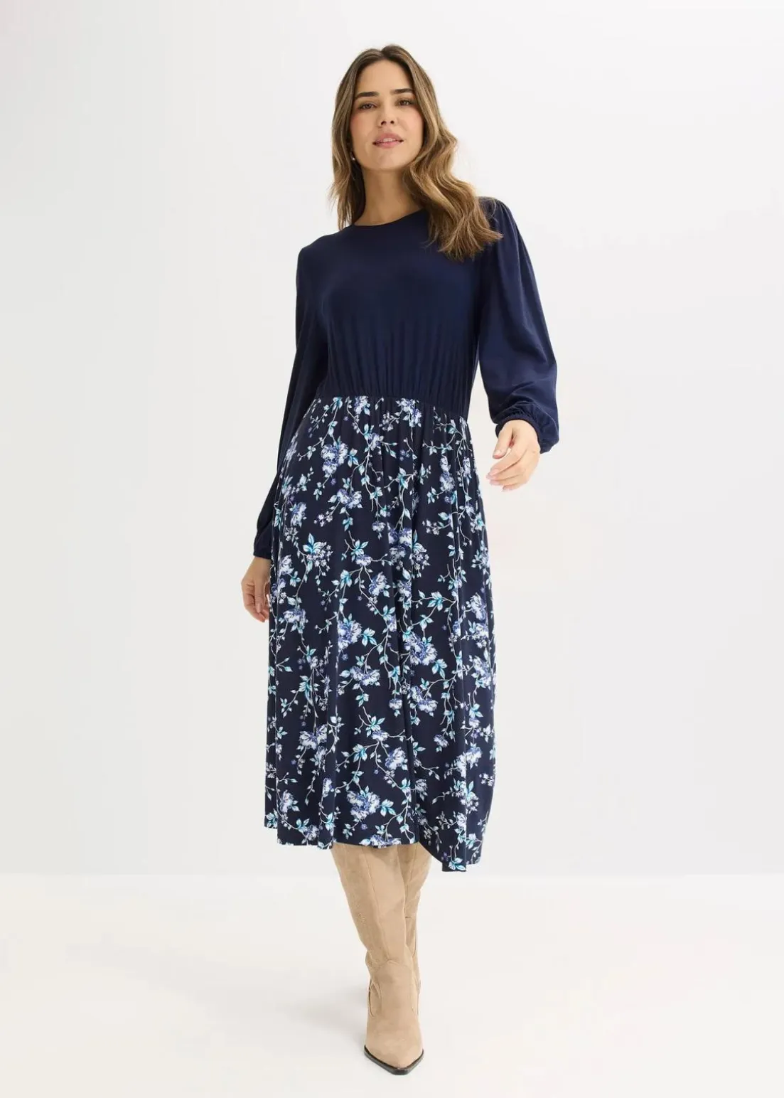 Jerseykleid aus Viskose-Mix