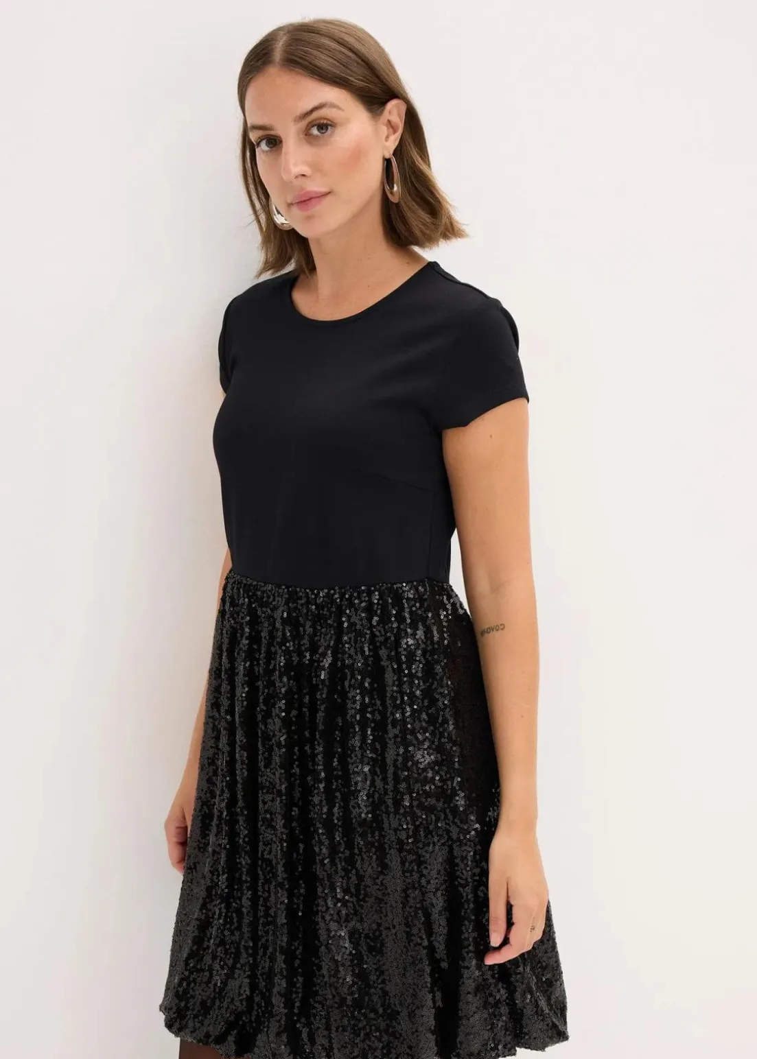 Jerseykleid aus Viskose-Mix