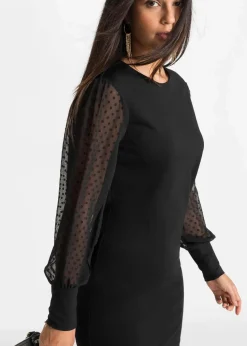 Jerseykleid aus Viskose-Mix