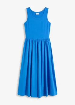 Jerseykleid im Materialmix